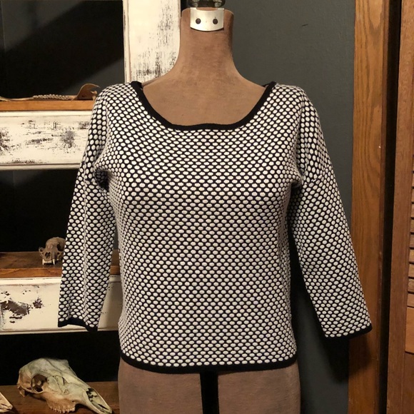 Express White & Black Sweater - Picture 1 of 4